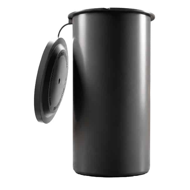 4-Inch Gray Cylinder Mold with Attached Lid